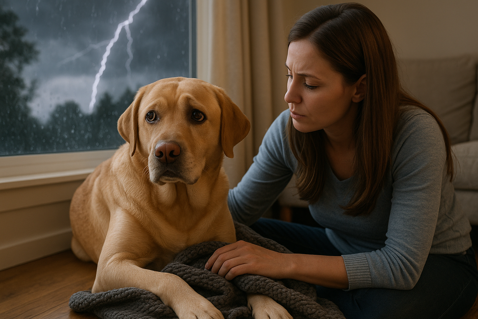 Cómo proteger a tu perro durante tormentas eléctricas